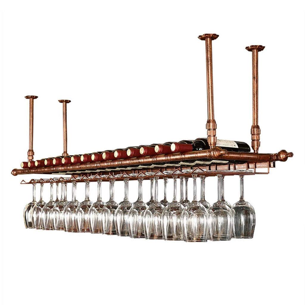Supports de verres à pied suspendus avec étagère flottante en hauteur ajustable
