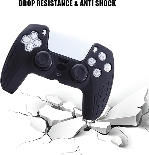 Miniatura 3 de Funda de silicona para controlador PS5, 1 funda antideslizante con 10 empuñaduras de joystick para Playsation 5 Controller Wireless Gamepad