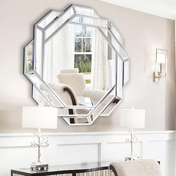 Chende 32" x 32" Large Wall Mirror for Decor Elegant Living