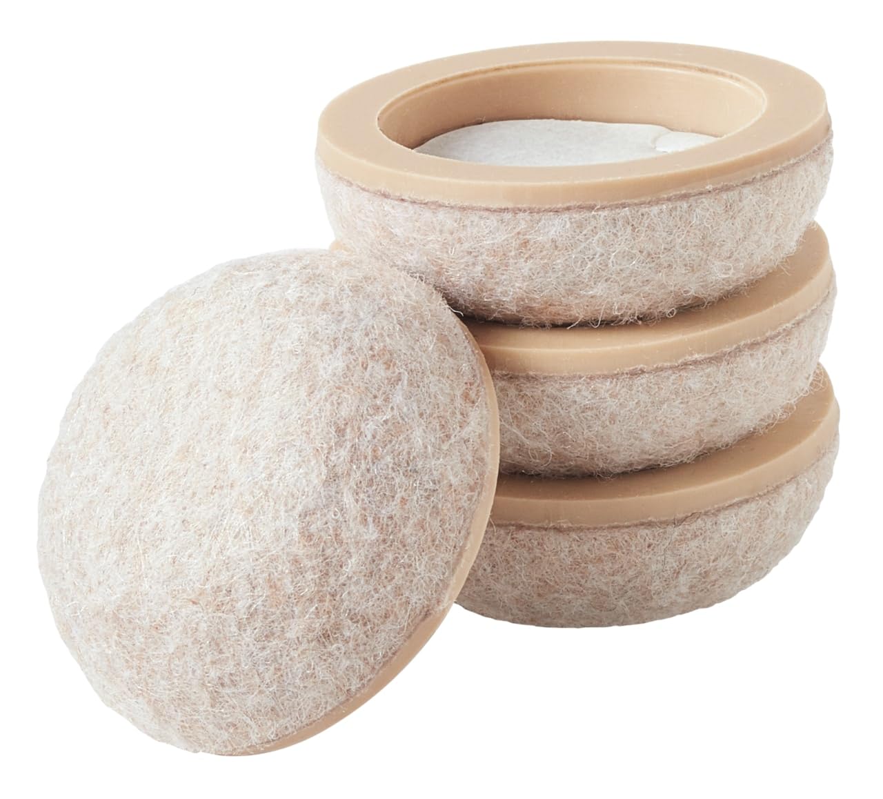 Scotch, Almohadillas Adhesivas de Fieltro SP667-NA, Color Beige, Protectores de Patas de Silla para Suelos de Madera Dura, 1.25 Pulgadas, 4, 6 Paquetes, 24 en Total