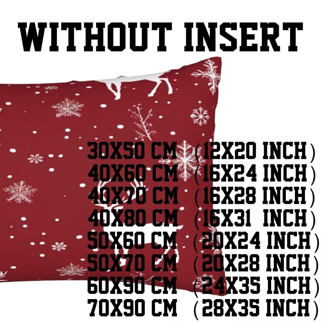Kissenbezug 70 x 90 cm Weihnachten Kissen, Sofakissen Superweicher Kopfkissenbezug Dekorative Kissenbezüge (2er Set) Kissenhülle mit ReißVerschluss Deko Kissen für Couch Wohnzimmer Schneeflocke J490