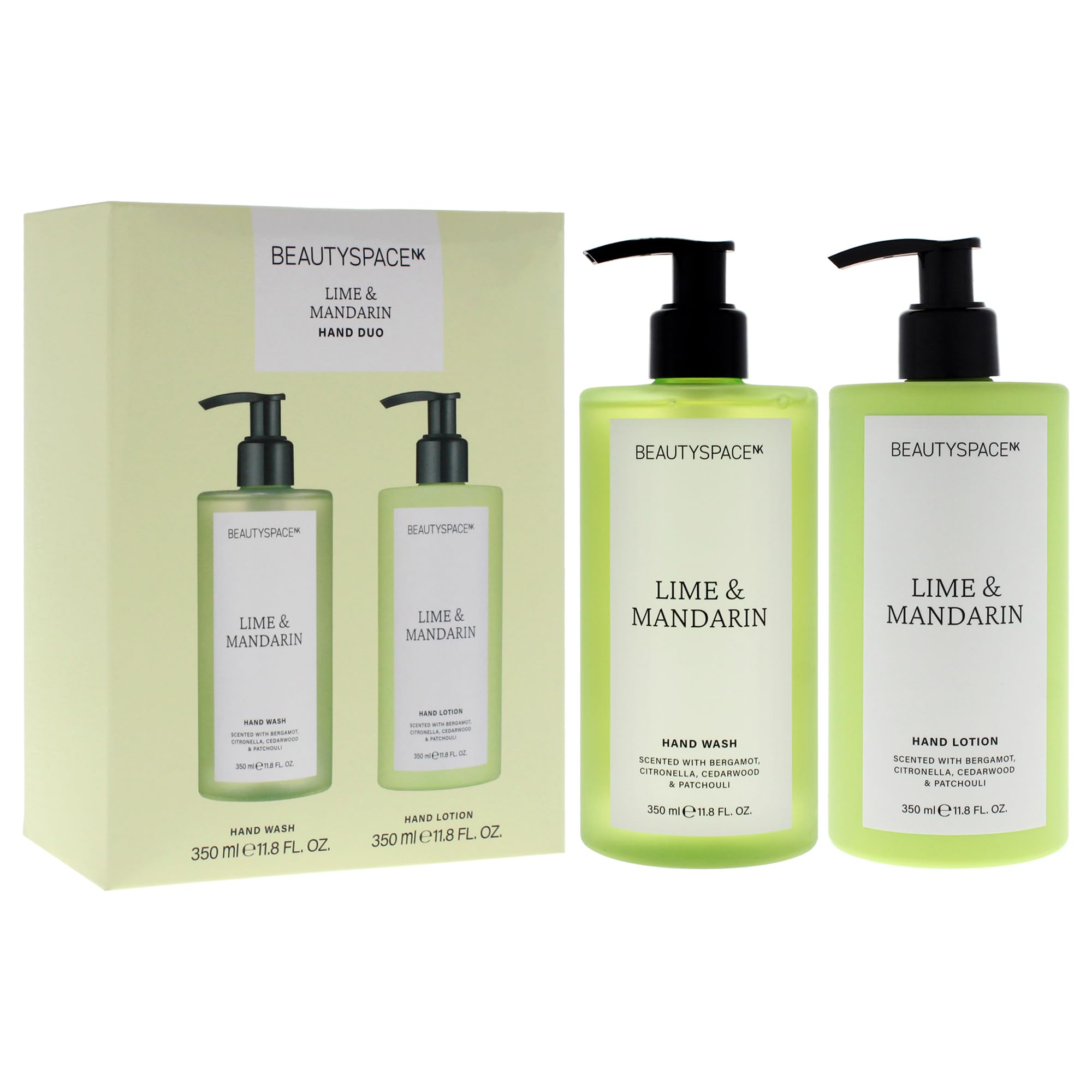 Beauty Space Hand Lotion Duo - Limen and Mandarin by BeautySpace for Unisex - 2 Pc 11.8oz Hand Lotion, 11.8oz Hand Wash - Image 3
