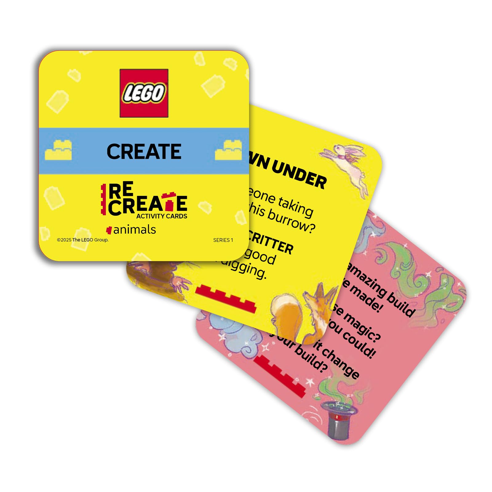 LEGO Recreate Activity Cards – Animals | Creative Building Game with 30+ Activity Cards & 25 LEGO Elements | Ages 6+