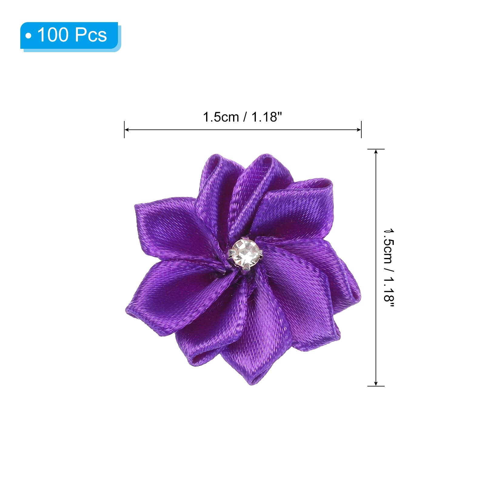 PATIKIL 1.2 Inch Small Ribbon Flowers - Image 2