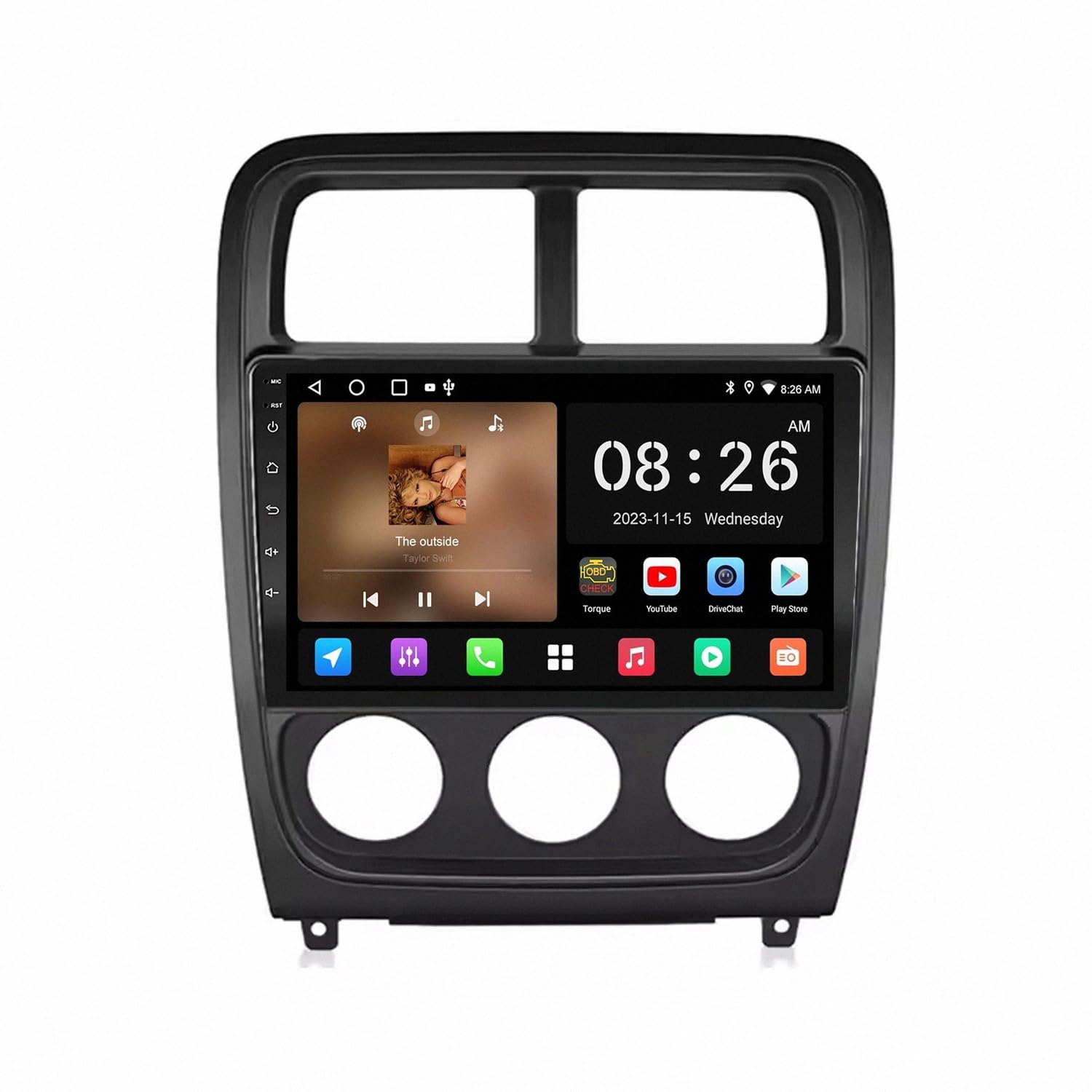 Pantalla Carplay coche para Dodge Caliber 2010-2012 con Android Auto inalámbrico y Bluetooth 8
