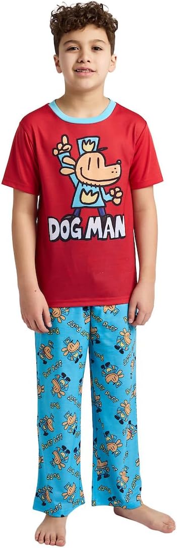 Bioworld Dog Man All-Over Print Boy's 3-Piece Pajama Set