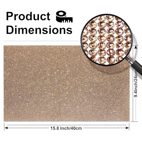 Locacrystal Bling Rhinestone Sticker DIY Car Decoration Stickers Self-Adhesive Hotfix Glitter Crystal Gem Sheet Stickers for Car & Crafts Decoration with 19440 Pcs 2mm Rhinestones (Light Color by Locacrystal - Used condition - Image 4