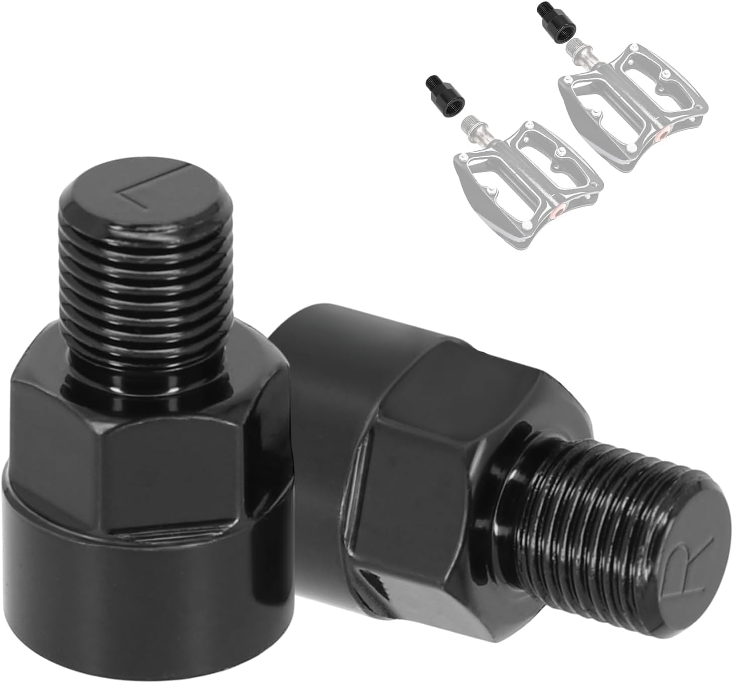Fahrradpedal-Adapter, 1/2 auf 9/16 Zoll, Aluminiumlegierung, passend für 9/ 16 Zoll Gewinde-Fahrradpedale für, Rennrad, Straßenrad, 2 Stück Sonstiges