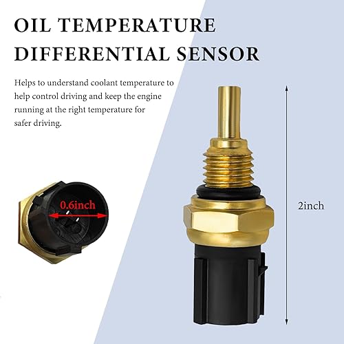 Miniatura 2 de Sensor de temperatura de aceite, sensor de temperatura del refrigerante del motor 1434050 con número de pieza 8160-PGJ-003, repuesto apto para