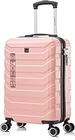 Mala de Bordo 10kg em ABS Rígido com Rodinhas 360 Padrão ANAC Mala de Mão e Cadeado Numérico com Senha - P015 (20) (Rosa)