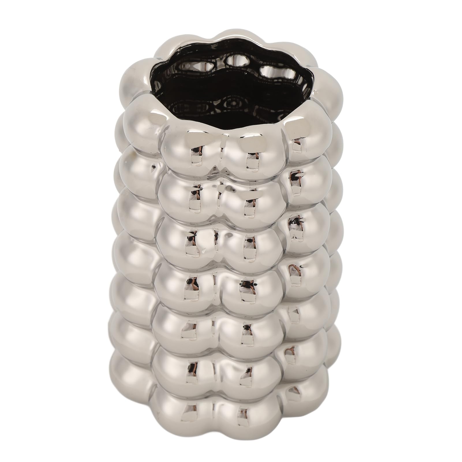 Vase bulle céramique argenté pour illuminer votre table de salon au quotidien