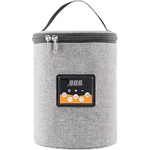 Bottle Warmer, Car Milk Warmer, Baby Bottle Warmer, Portable Bottle Warmer, Thermal Bag, Car Milk Warmer, Compatible with Baby Food, Can Coffee, Bento Box, Power Supply, Portable, Lightweight Milk Heating Bag Carrier with Power Cable