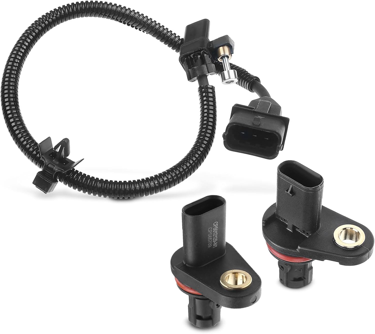 A-Premium Intake and Exhaust 3-PC Engine Camshaft Crankshaft Position Sensors Compatible with Chevrolet Cruze 2011-2016, Cruze Limited 2016, Sonic 2012-2018, 1.8L, Replace# 55567243, 55565708