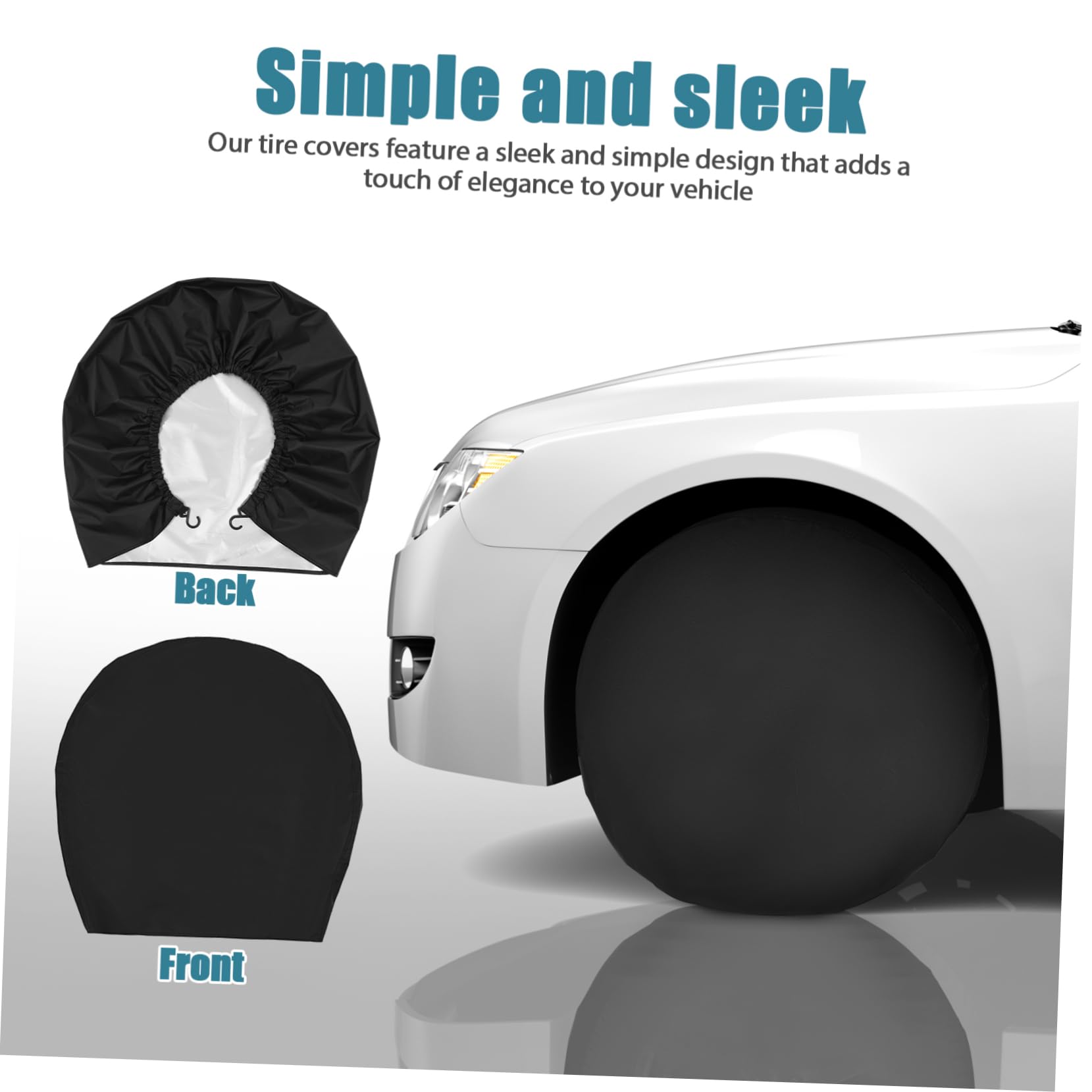 iplusmile 4pezzi Copriruota per Pneumatici di Rimorchi Copertura per Camper Auto e Suv Realizzata in Oxford per Protezione da Sporco e Sole