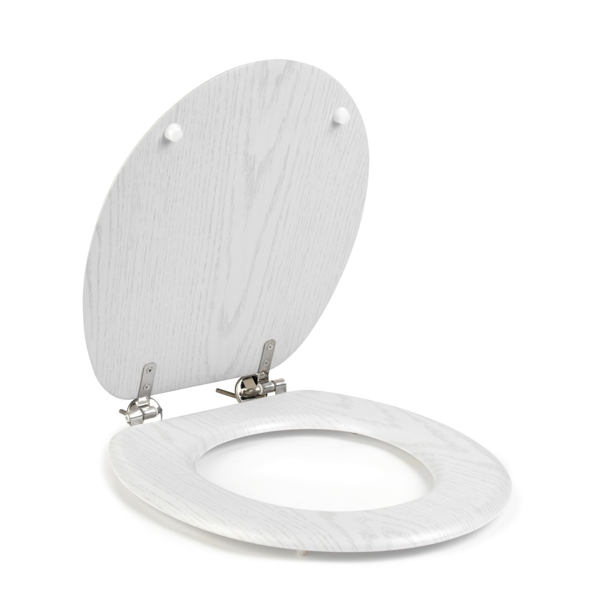 Beldray Oak Wooden Effect Toilet Seat – Classic Design, Easy to Fit & Remove, Fits Most Standard Sized Toilets, Seat Size 37 x 43 cm(w x d), Lid Size 34 x 41.5cm Easy Clean, Durable Zinc Hinges