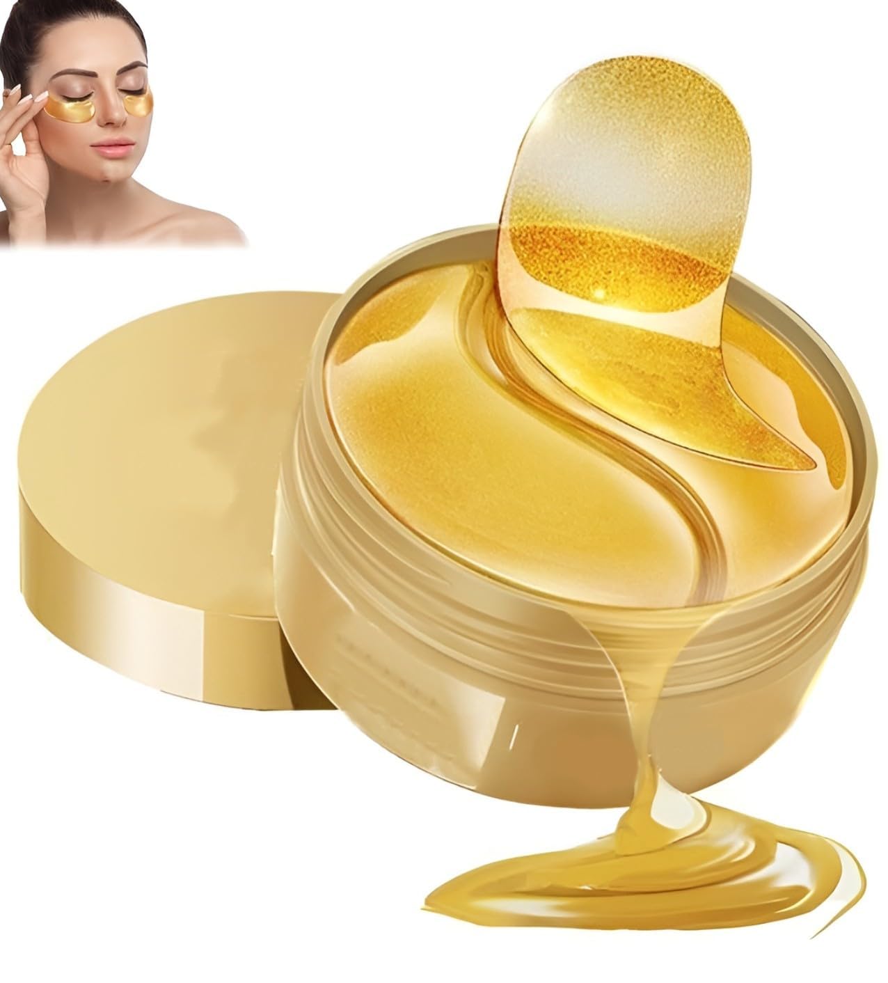 Eye Patches for Dark Circles with 24k Gold Hydrogel Eye Patch Mask with Collagen for Relaxing Eyes, Reducing Puffiness & Wrinkles-image-36