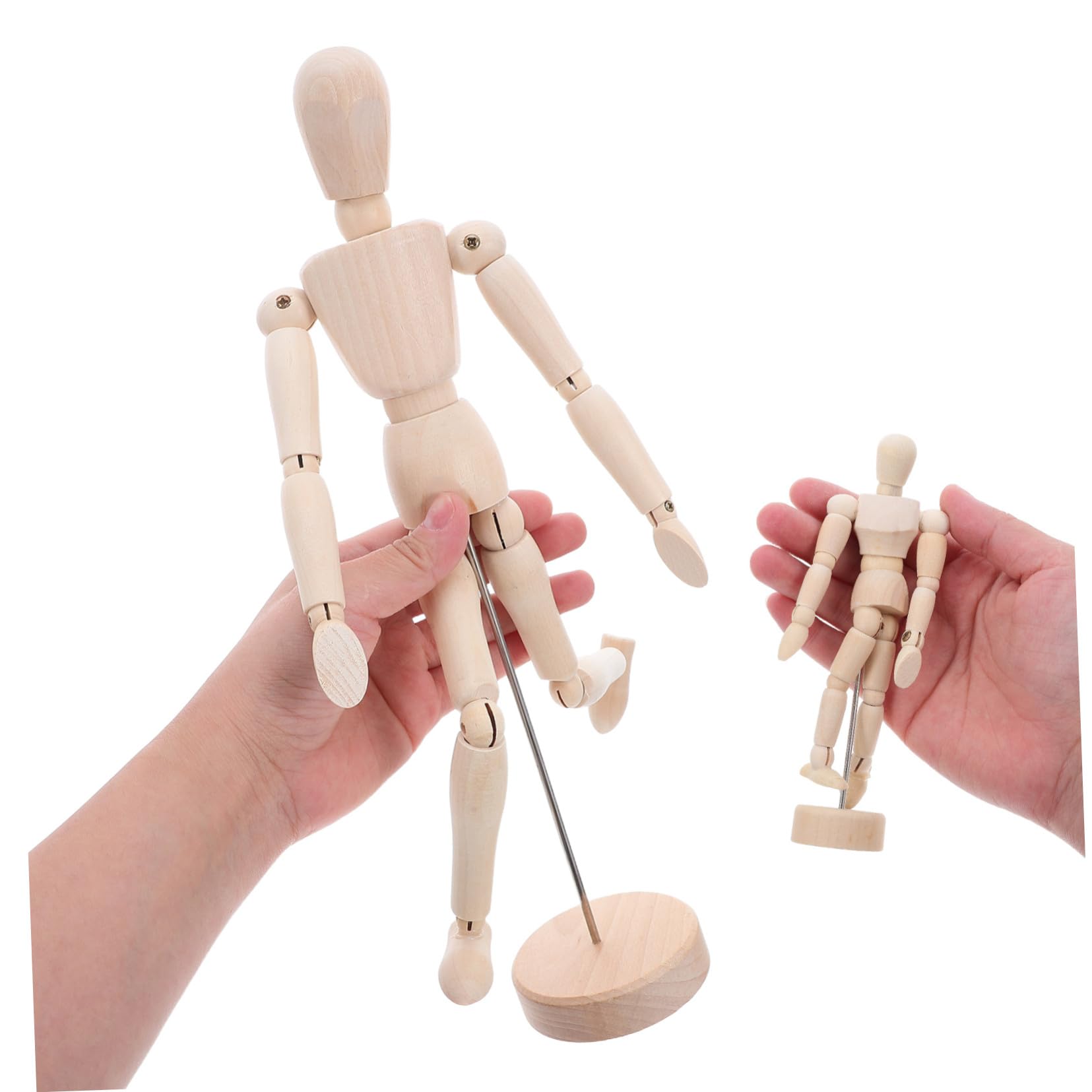 SEWACC 5 Pièces Mannequins Articulés avec Support Modèles pour Dessin Artistique Étude de Figure Décoration Bureau Petit à Très Grand