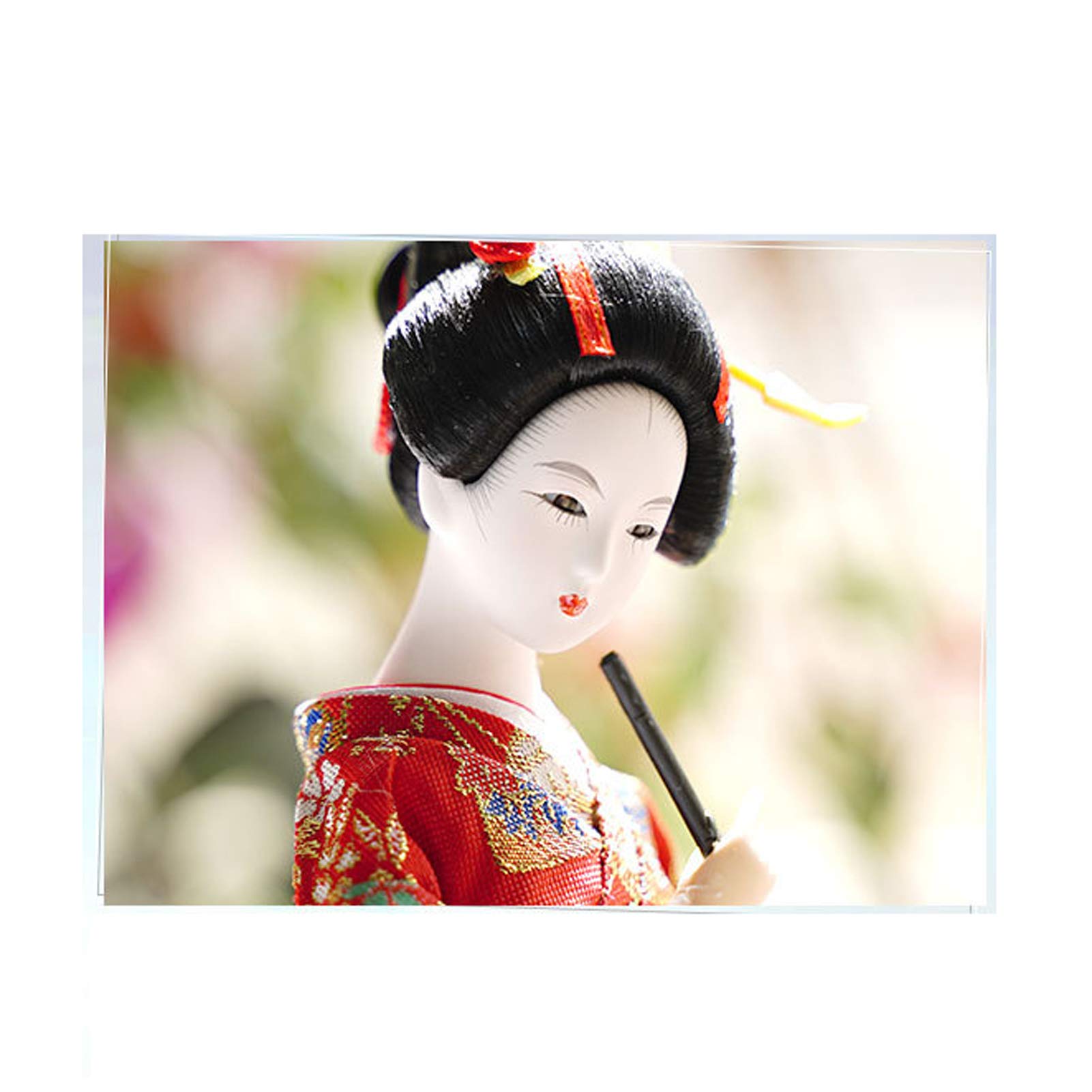 Veemoon - 2 Statuettes Geisha En Kimono En Bois - Déco Feng Shui Japonaise Pour Maison & Bureau