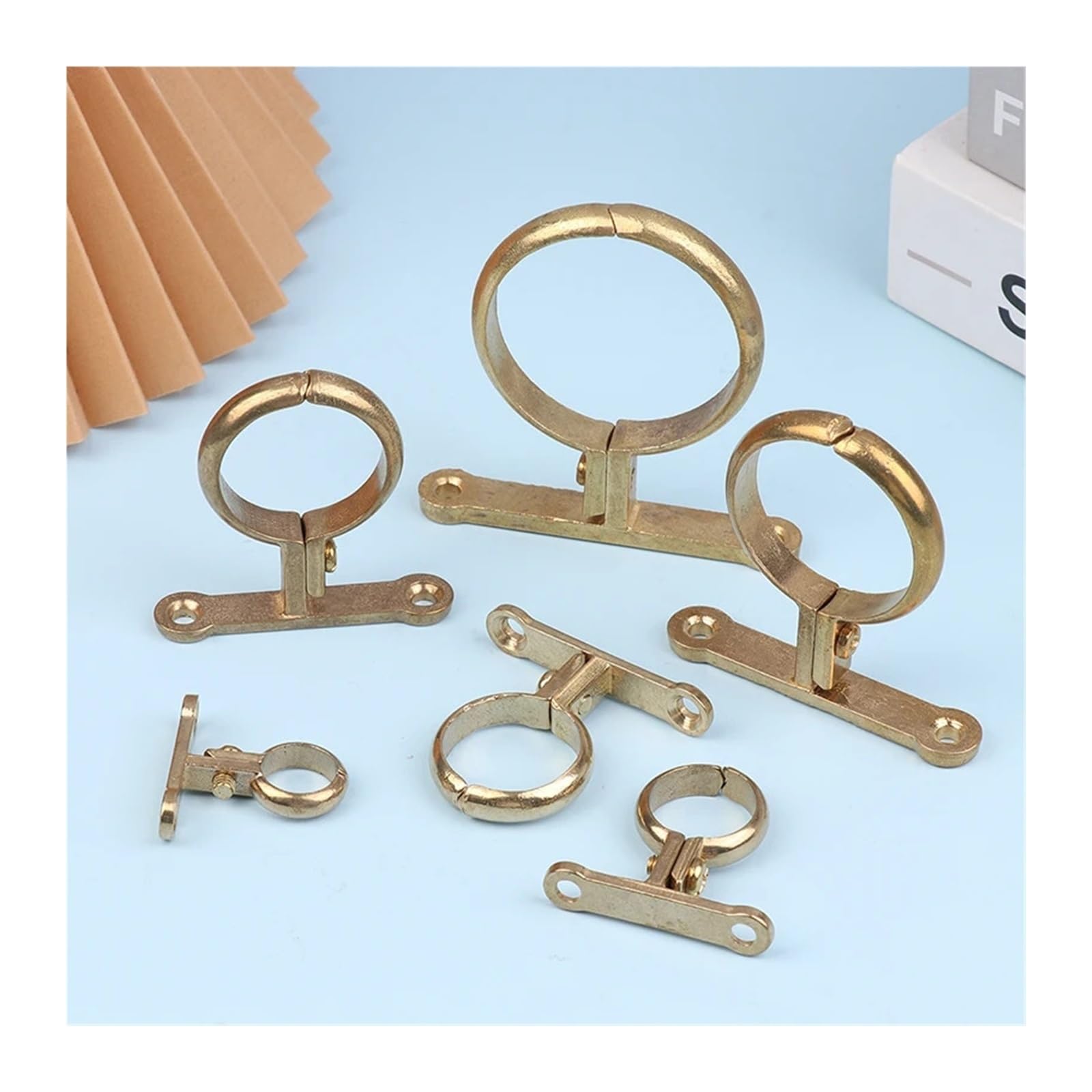 Staffa for morsetto for tubi in ottone, supporto idraulico for tubo dorato con diametro esterno di 15-54 mm(35MM)