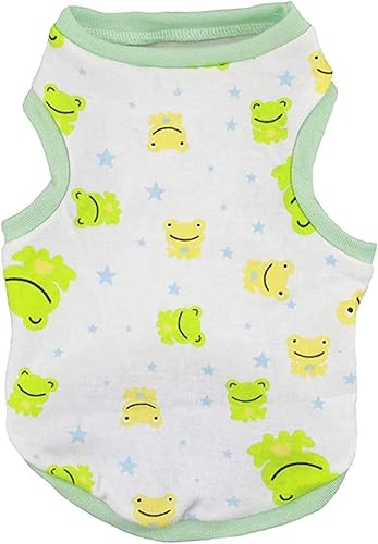 Miniatura 12 de Camisa para perros pequeños, linda camiseta de algodón suave sin mangas para perros pequeños, gatos, chaleco de verano para perritos, camiseta