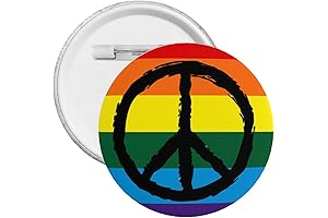 Rainbow Peace Sign Flag Print Mask