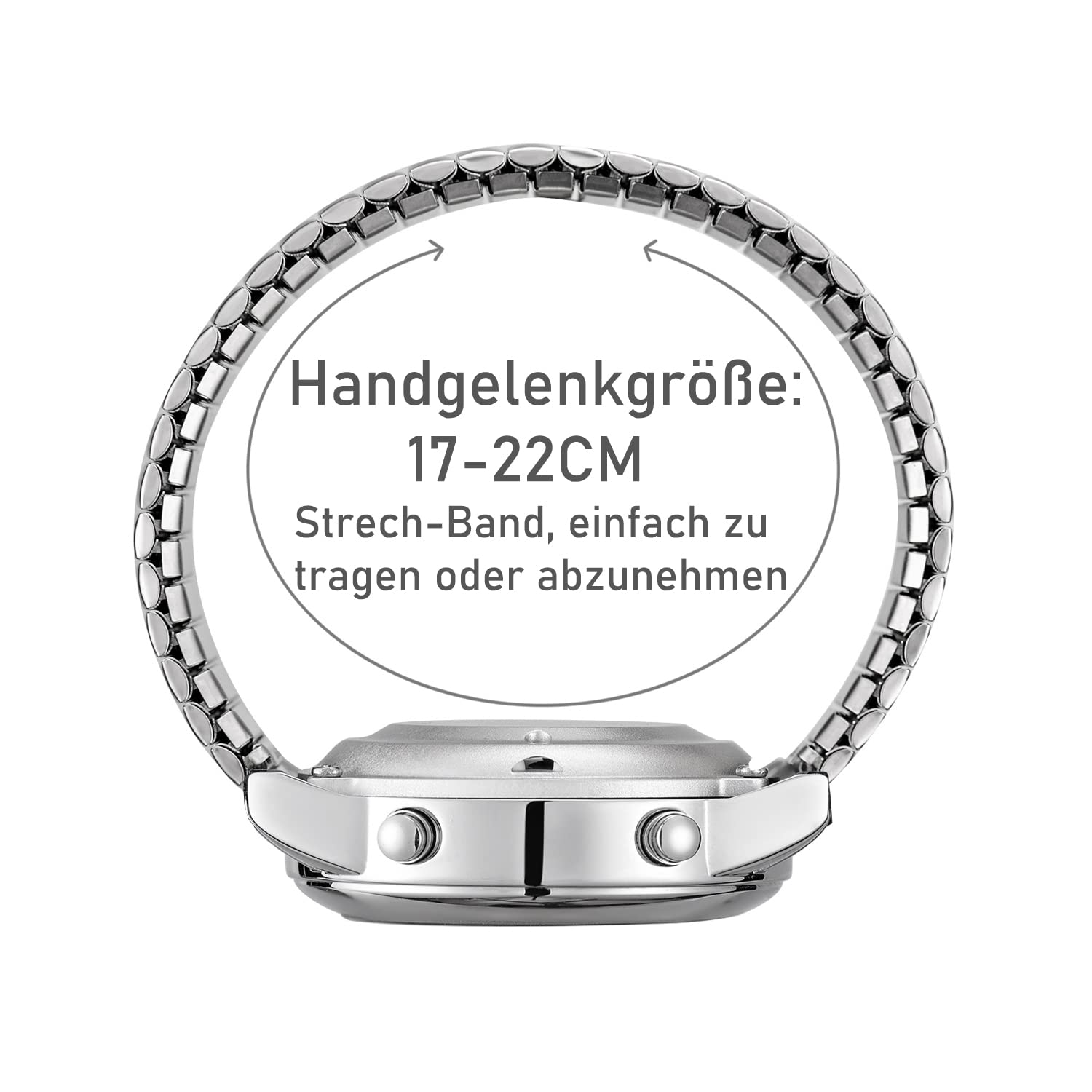 Hearkent Herren Sprechende Uhr Deutsch Ankündigung,Senioren Armbanduhr-2117 | Sehbehinderte Uhren Blindenuhr,Große Digitale Funkuhr,Durchdachte Geschenke