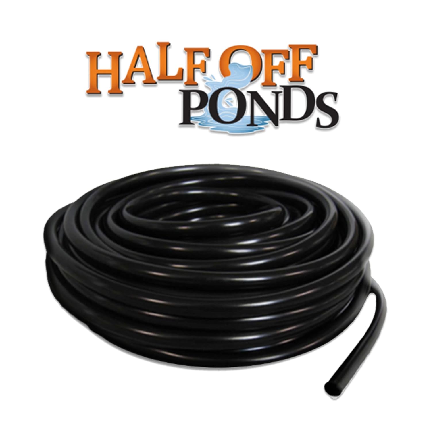 HALF OFF PONDS 1.00" x 50' Black Vinyl Tubing for Ponds and Water Features - HOP-BV1.00X50
