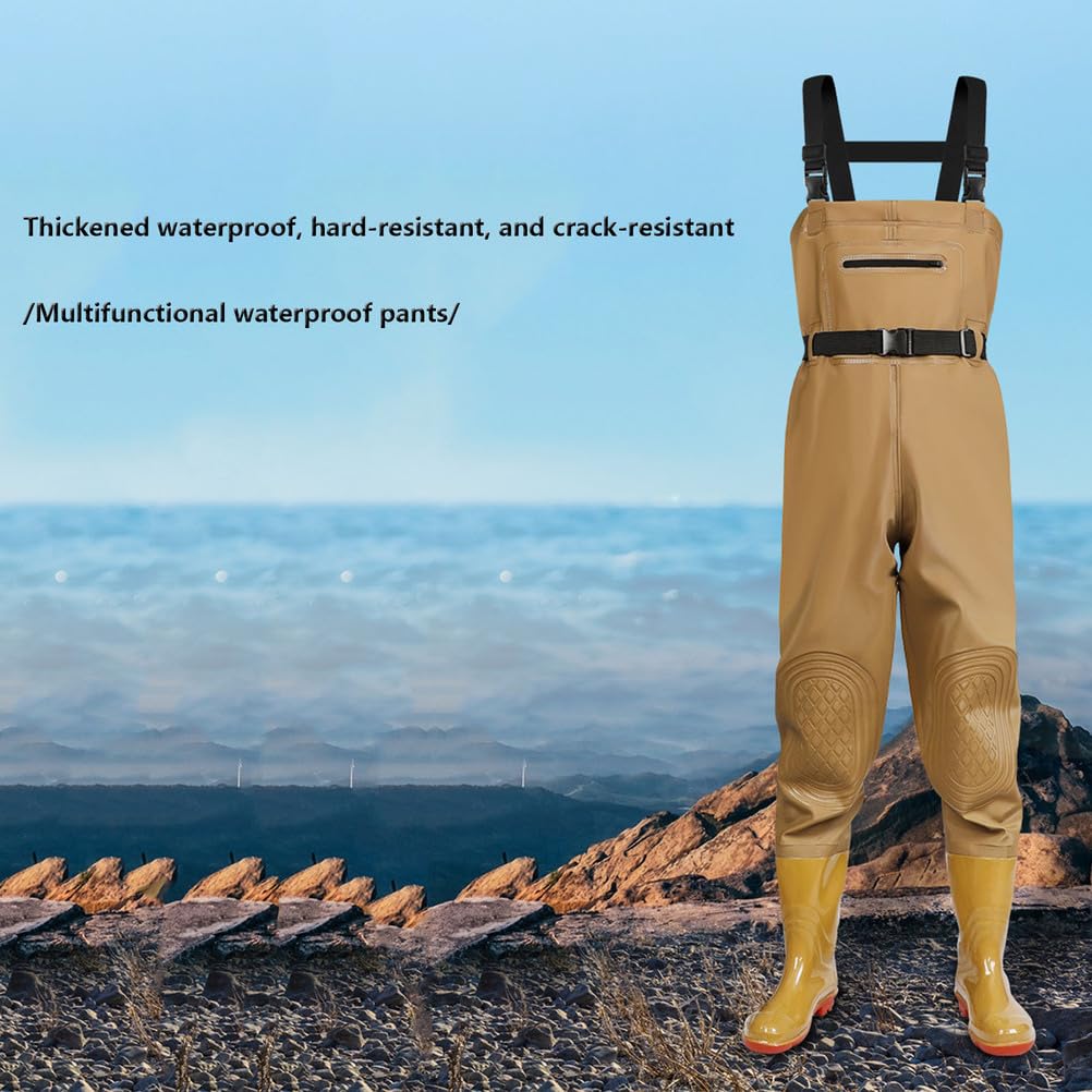 Giallo,40, Stivali da Pesca per Uomo, Stivali da Pesca con Stivale, Stivali da Pesca Impermeabili in PVC con Stivale