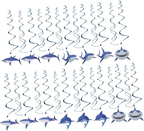 Amosfun 30pcs Ocean Decor Mariposas Decorativas para Pared Decked Ornament Party Swirls Hanging Swirls Spiral Props Amosfun 30pcs Ocean Decor Mariposas Decorativas para Pared Decked Ornament Party Swirls Hanging Swirls Spiral Props