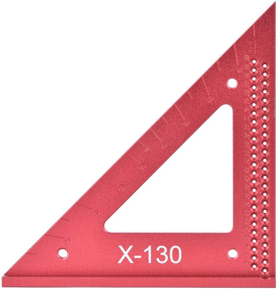 Generic Aluminum Alloy 60-400mm T-Type Woodworking Scribe Ruler Hole