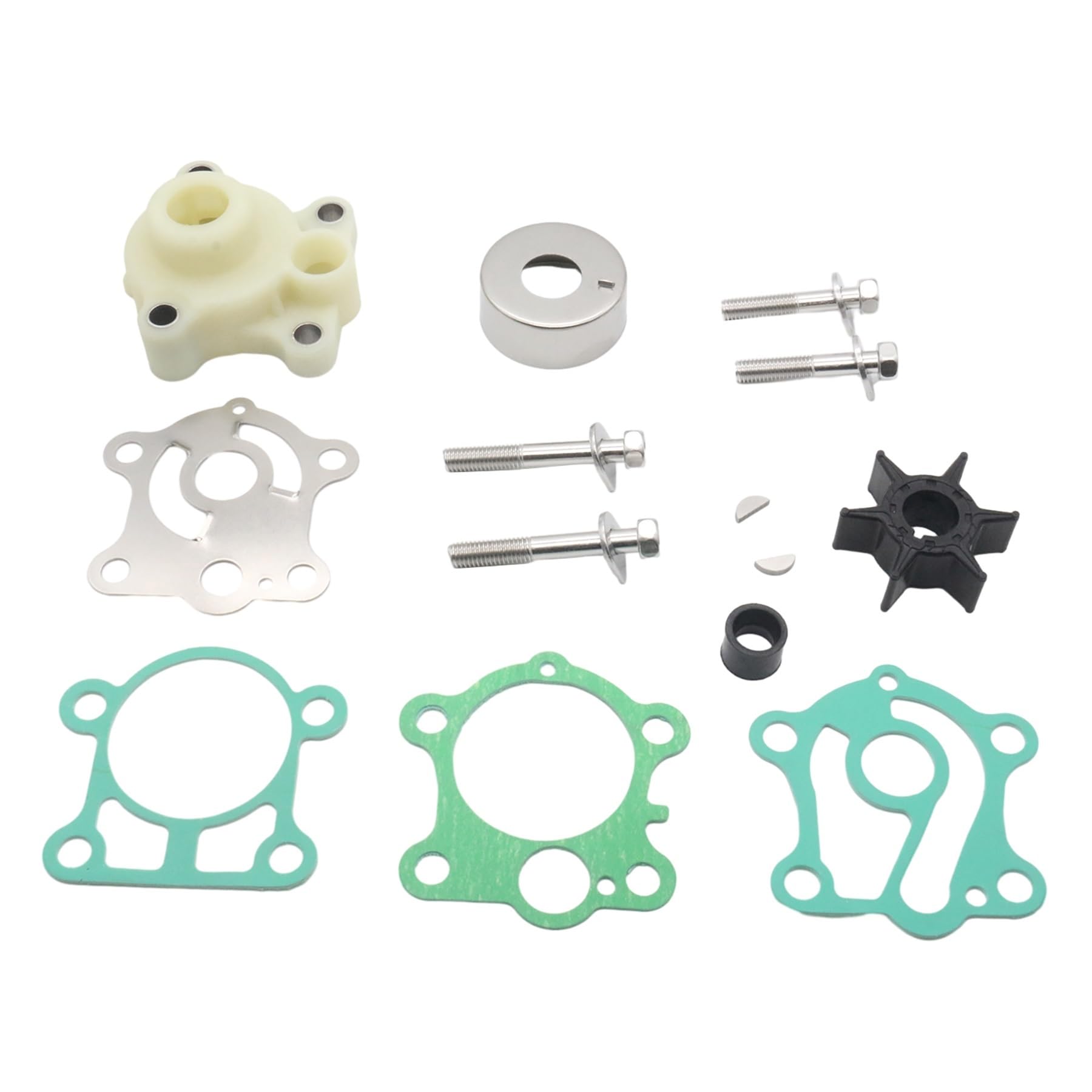 Wasserpumpenlaufrad-Service-Kit 6H4-W0078 für Yamaha 2-Takt 40 PS 50 Außenbordmotor 6H4-W0078-00 6H4-W0078-A0 18-3429 Einfache Reparaturen