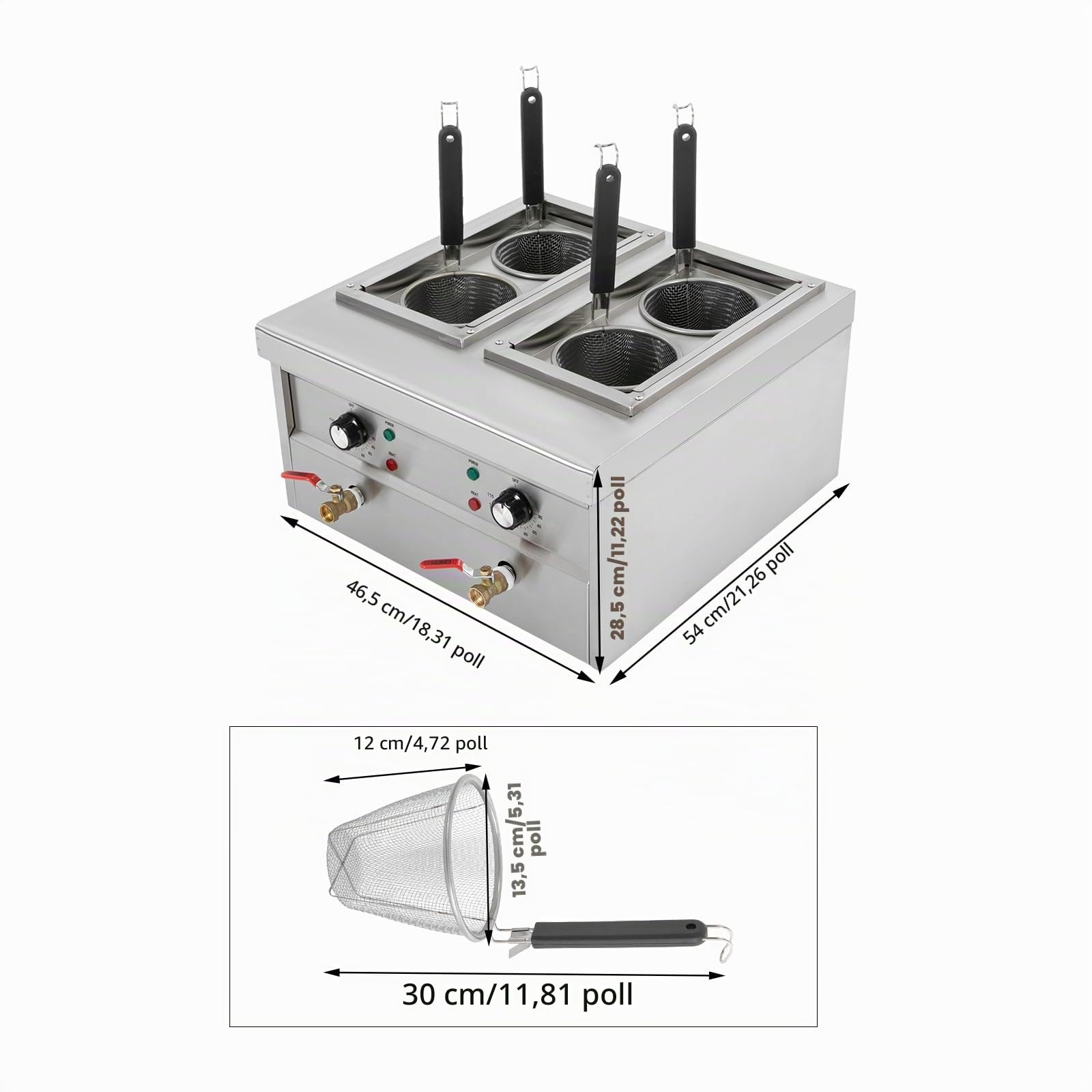 Comoda macchina per la pasta, fornello elettrico di lusso con 4 scomparti, per la produzione di tutti i tipi di pasta, spaghetti, verdure bollite, spaghetti di riso, gnocchi, zuppe, polpette