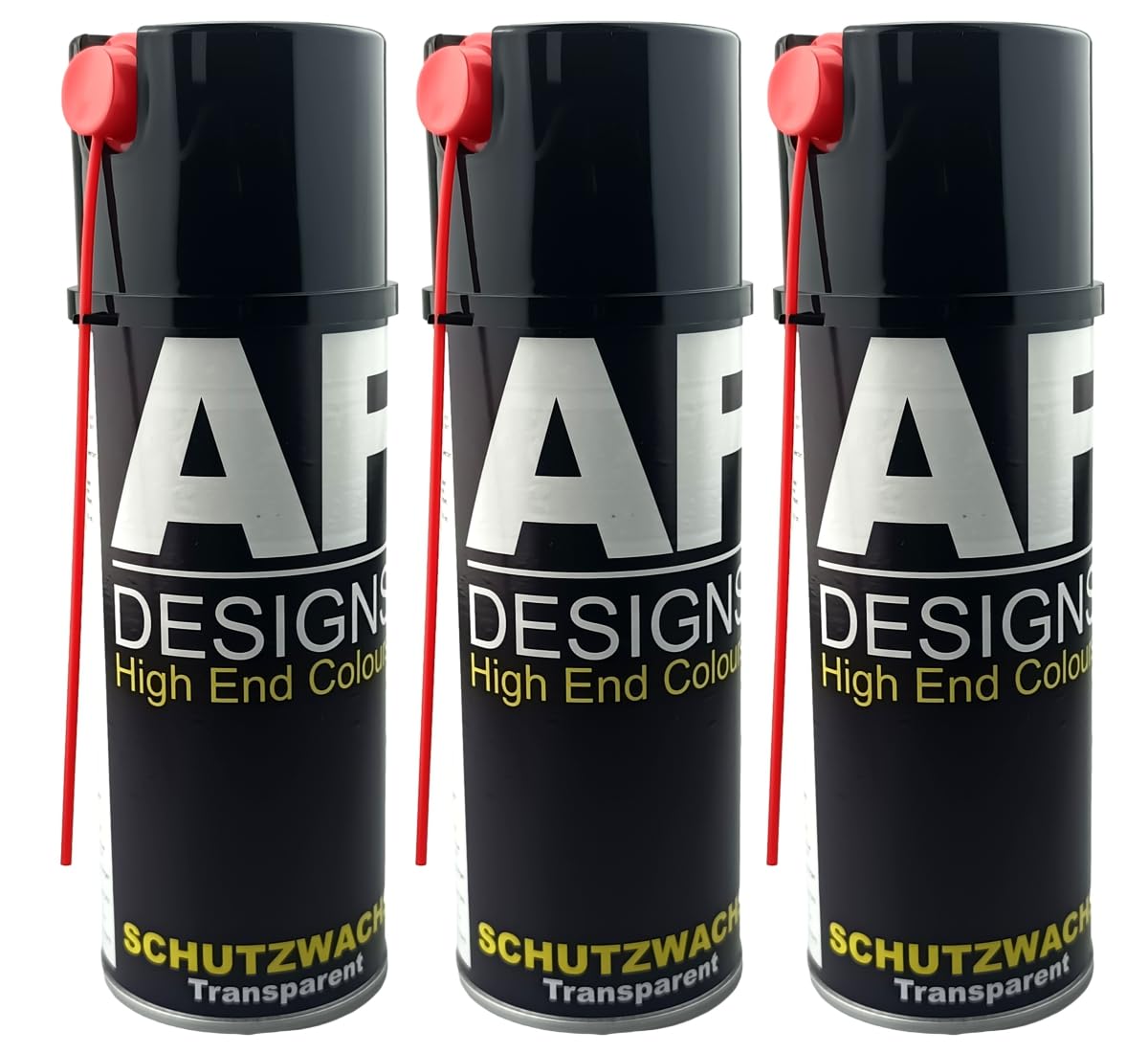 Alex Flittner Designs Cera protettiva trasparente – Premium protezione sottoscocca per auto, moto e parti metalliche, bomboletta spray 3 x 400 ml, protezione a lungo termine contro corrosione, umidità