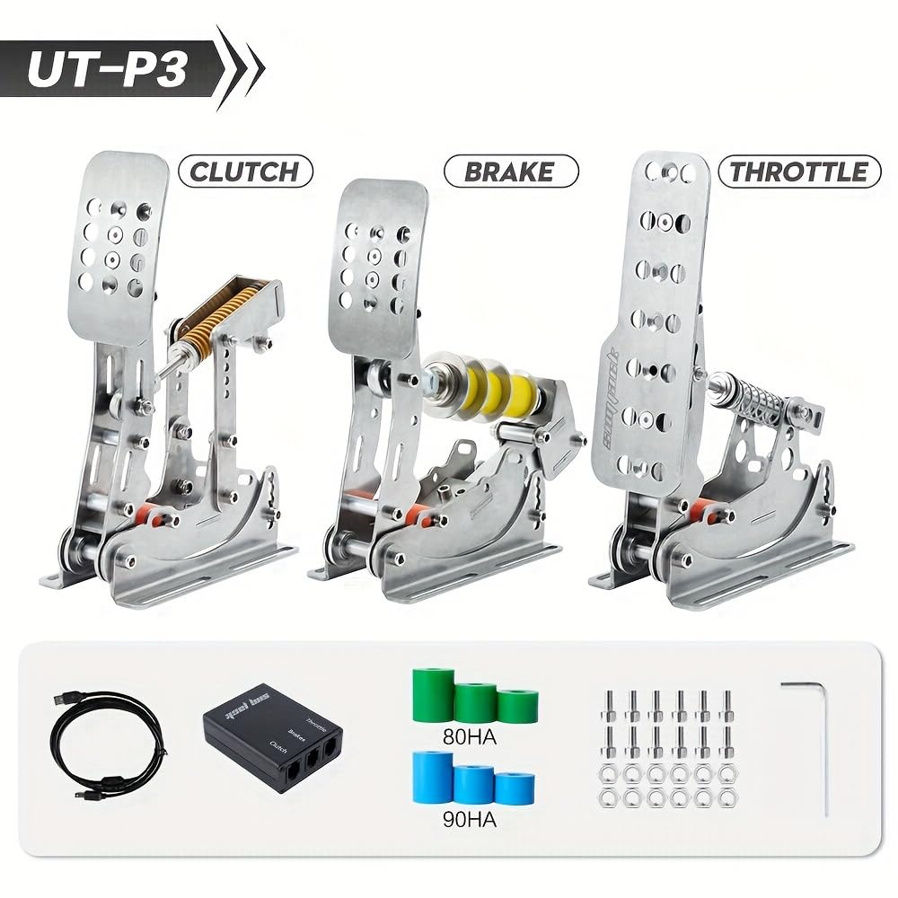 dc3 sim racing pedals Simjack UT 200KG Load Cell Brake Pedal PC Racing Simulator Pedals Pressure Sensor HE Hydraulic Pedal (UT-P3) : Video Games Size:XL (193–248 lbs) Werbung - Der Uploader oalkey lasting use in a