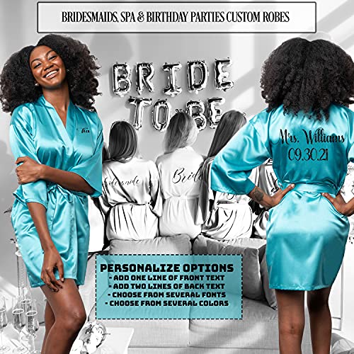 Bluchi Bridesmaid Robes Personalized In Sizes S-5Xl, Bride Robe, Customize For Weddings, Birthdays & More – Add Any Text, Womens, Terracotta, L/Xl #TOP7