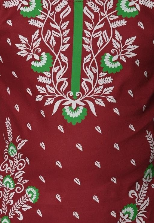 Image of Girls Cotton Anarkali Kurta Skirt with Dupatta Set, Embellished Three Quarter Sleeve Ethnic Outfit