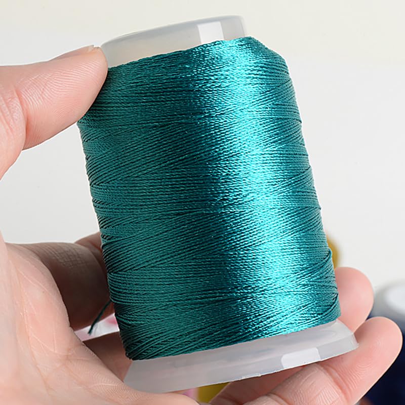 Hilo de bordado Ice Silk, 350 m por bobina, grosor 0.2 mm, para costura y pulseras, cordón trenzado de nailon miniatura 3