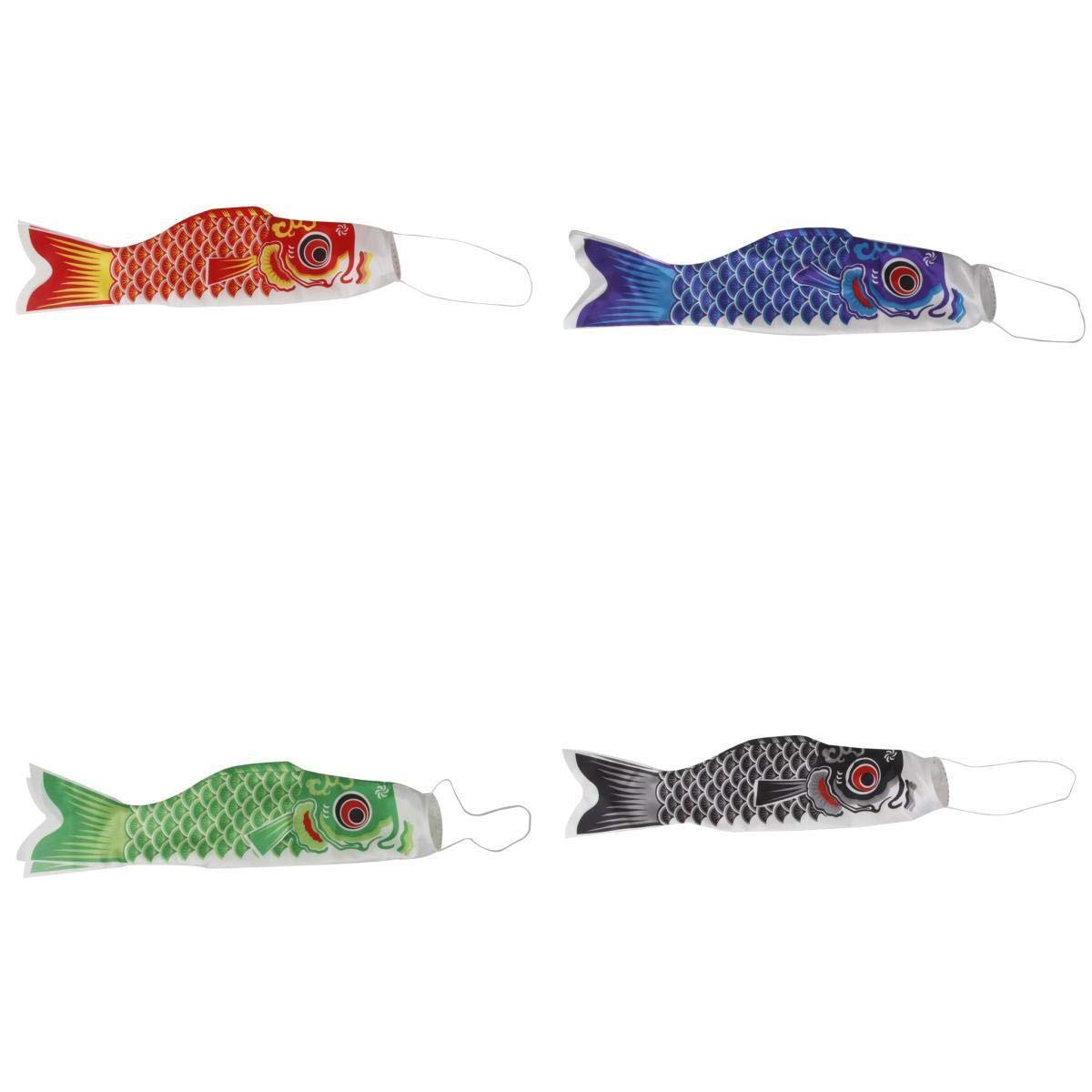 STYLEHEAVEN 4Pcs Colorful 70cm Japanese Carp Mark Koinobori Fish Wind Streamer Boy's Day|Home & Garden|Yard, Garden & Outdoor Living|Garden D?©cor|Windmills & Wind Spinners-image-22