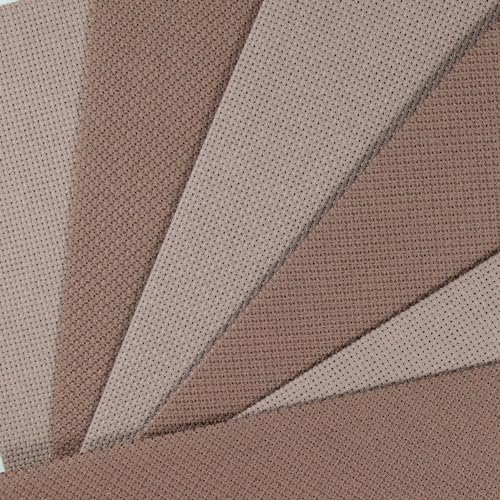 Image of KCS 6 pc of 12 inch x 18 inch (30cmx45cm) 14CT Counted Cotton Aida Cloth Cross Stitch Fabric (Coffee+Brown)