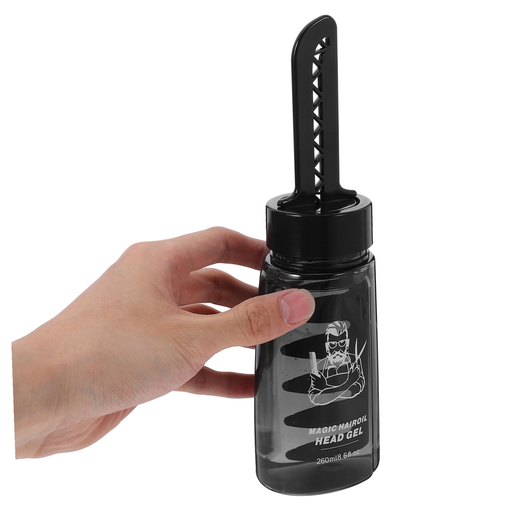 3 Stück-pack Applikatorflaschen für Haargel 260ml Schwarz aus Kunststoff Tragbar und Leichtes Auftragen für Haarstyling bei Männern und Friseuren