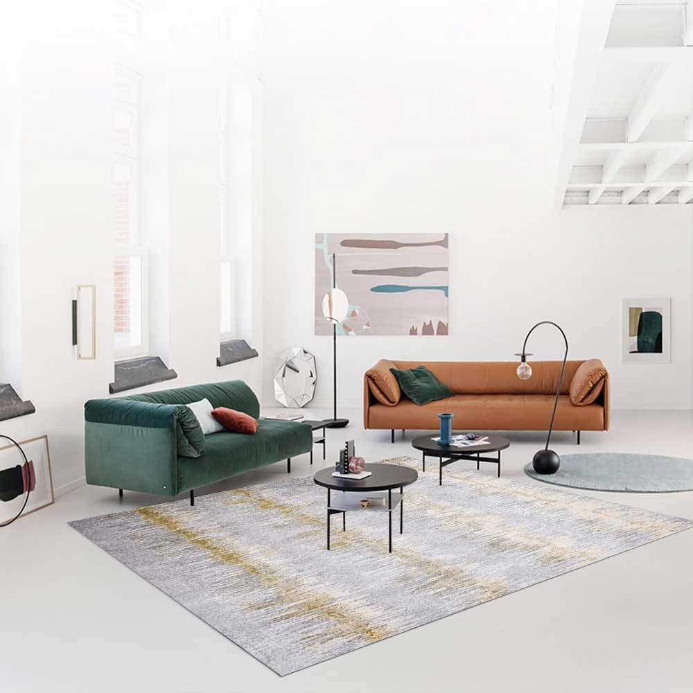 Grand tapis de salon 180x280cm abstrait pour réchauffer la chambre