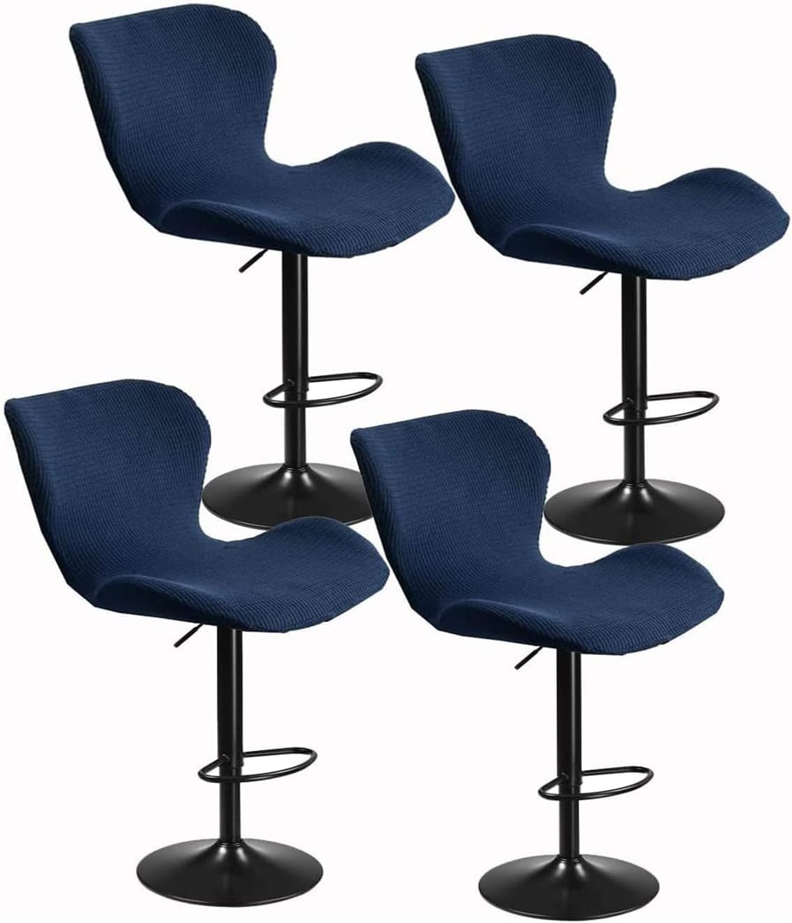 Bar Stool Covers With Backs,2/4/6 Pack Stretch Bar Stool Chair Covers Removable Bar Stool Covers Washable Bar Chair Covers Swivel Barstool Covers Slipcovers With Back For Low Short Back Chairs ( Color