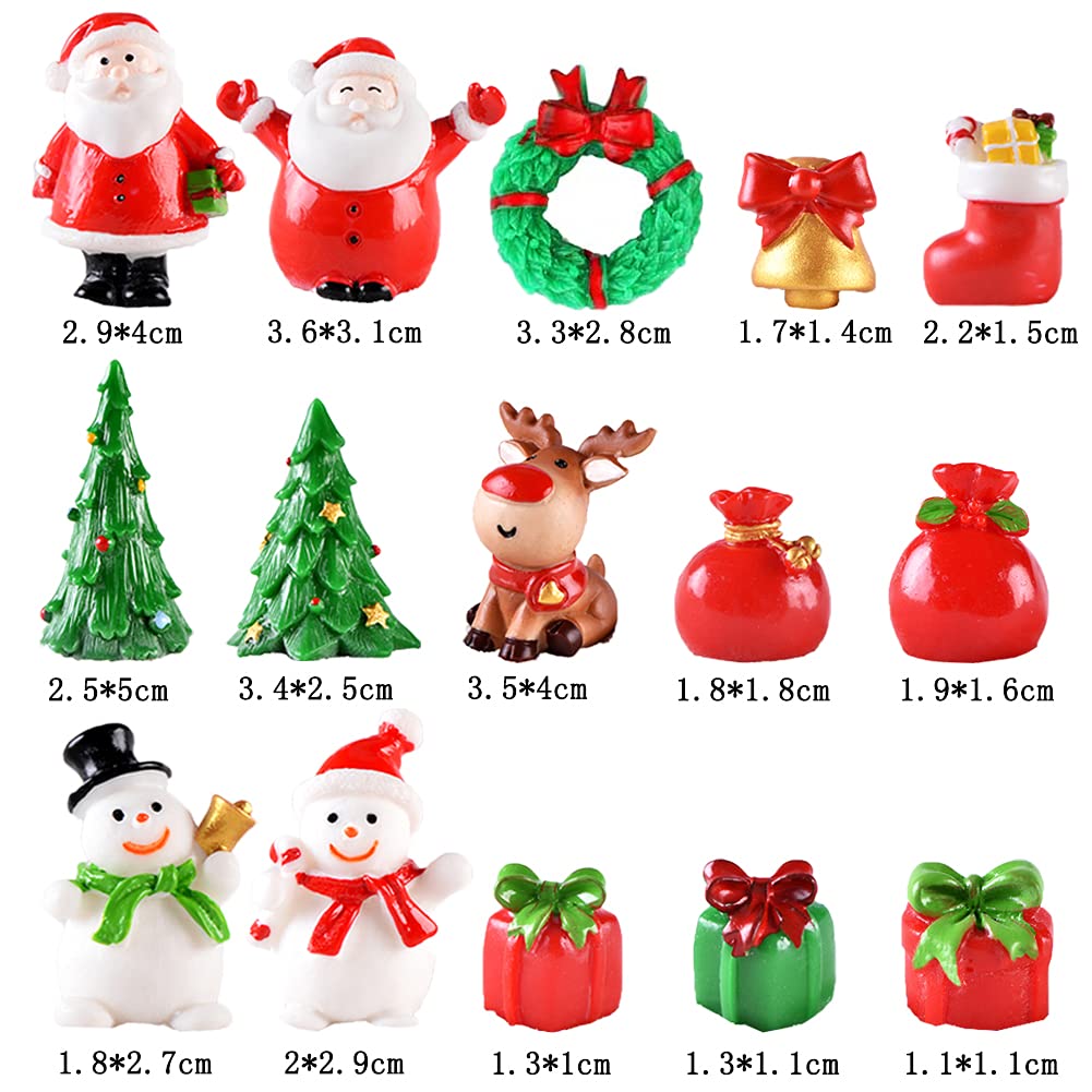 Kerstminiatuurdecoraties, 15 stuks, kerstversiering, miniaturen, figuren, sneeuwpop, kerstman, rendier, kerstbomen, mini-kerstdorp voor Kerstmis, vakantie, kinderen, huisdecoratie Kerstminiatuurdecoraties, 15 stuks, kerstversiering, miniaturen, figuren, sneeuwpop, kerstman, rendier, kerstbomen, mini-kerstdorp voor Kerstmis, vakantie, kinderen, huisdecoratie
