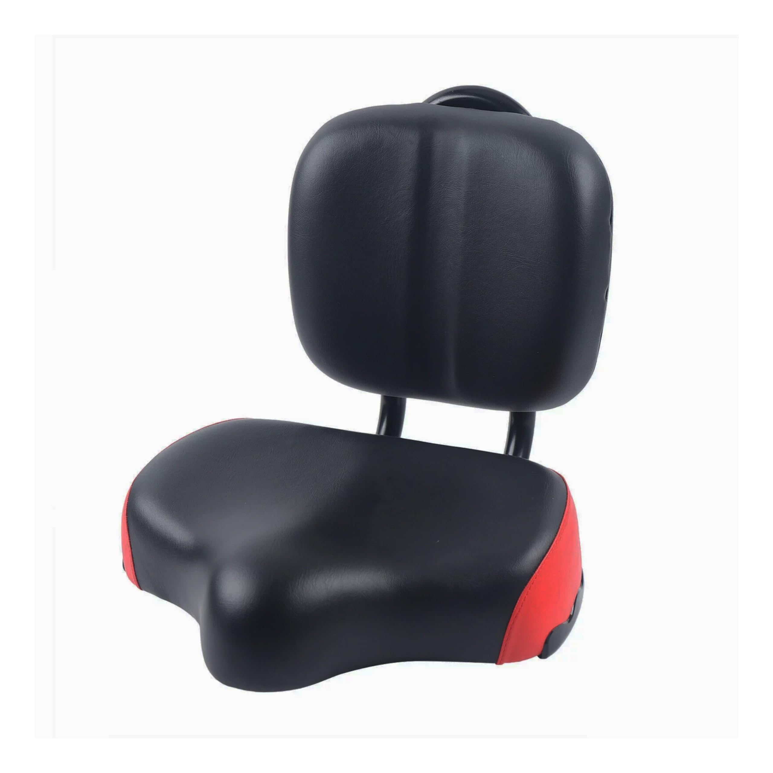 Selle de Vélo avec Dossier Réglable Siège de Vélo Large Grande Taille Rembourré Extra Confortable pour Homme et Femme Idéal Vélo Électrique et Tricycle Noir
