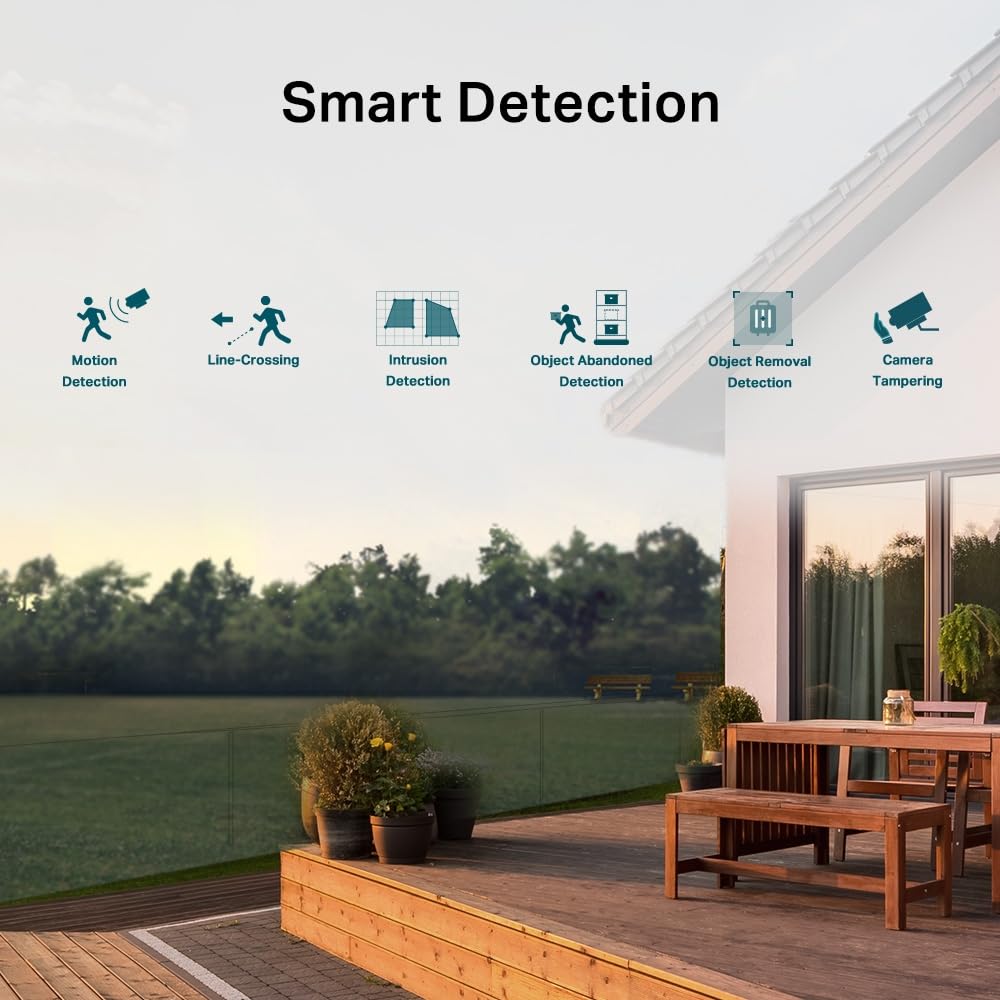 Telecamera Di Rete Pan Tilt A Colori Per Esterni TP-Link Vigi 4mp, Telecamera Di Sicurezza Ip, Per Interni E Esterni. Da Esterno, Cablato, Rcm, Bsmi,