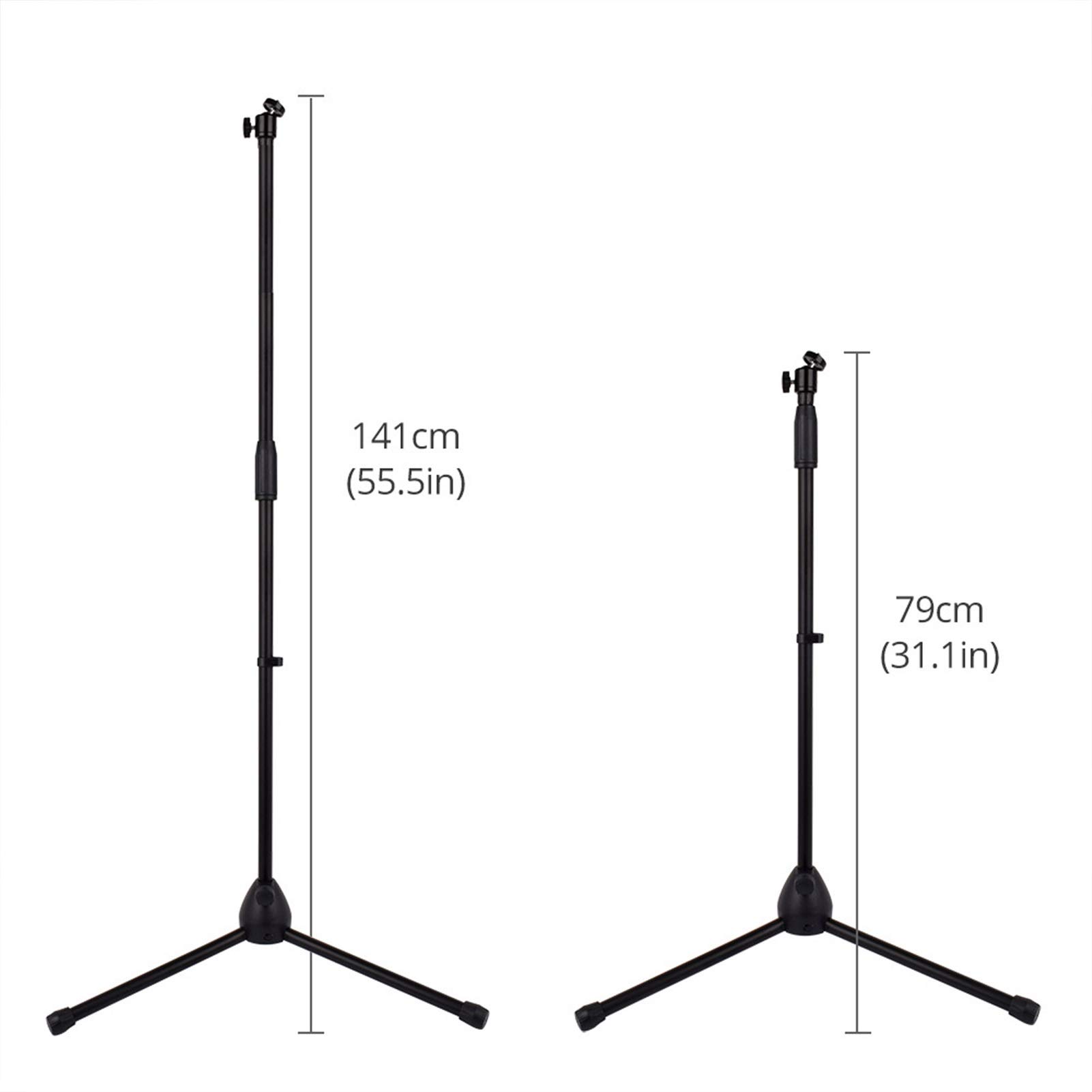 Stand del Proiettore, Supporto Regolabile Mini proiettore per uso domestico Stand da pavimento Treppiede Titolare supporto Staffa regolabile 74cm-141cm per mini proiettore, nero Supporto all'aperto pe