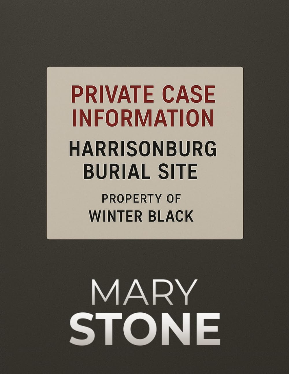 Winter Black Personal Case File: Winter Black FBI Files (Winter Black Series)
