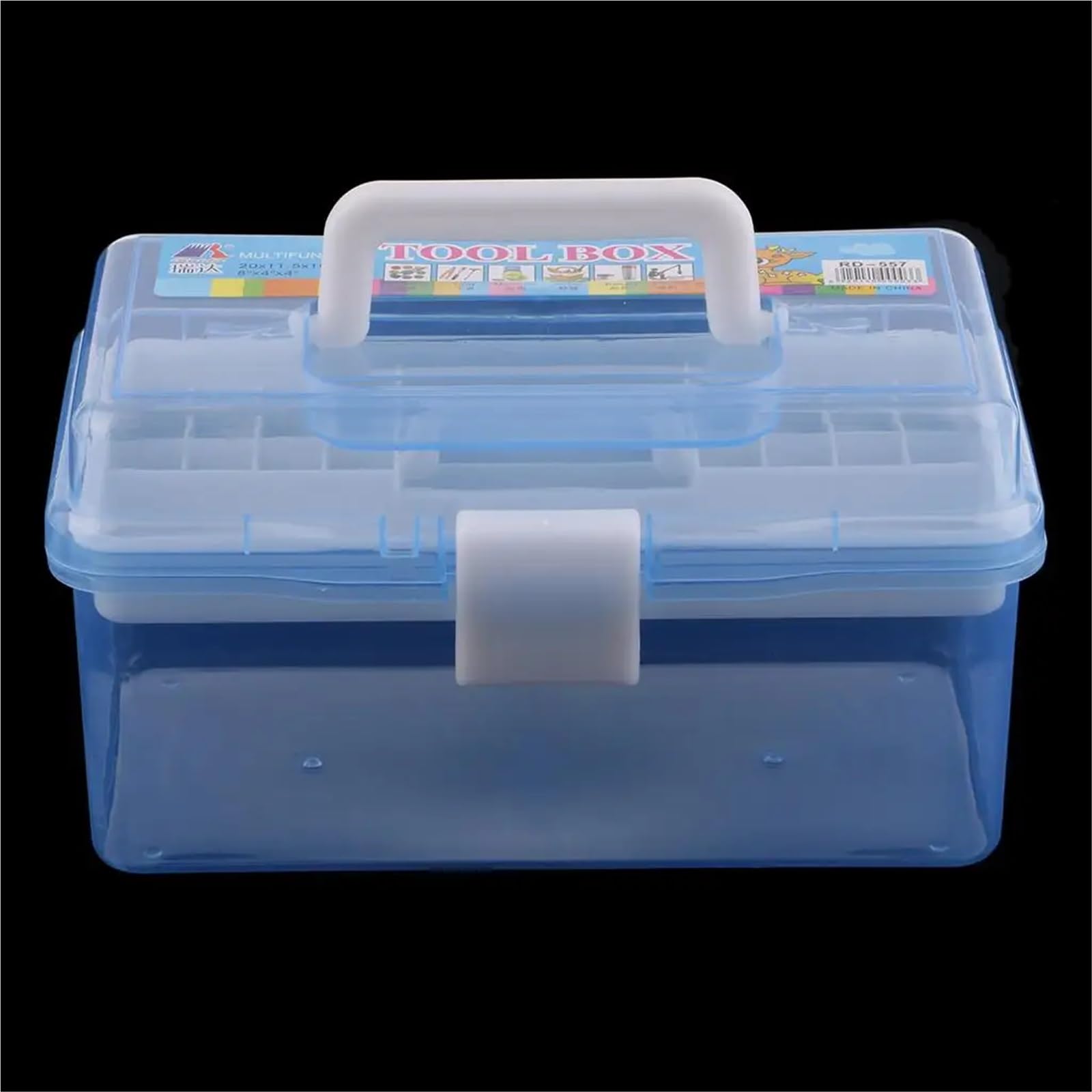 Scatola da cucito Strato di plastica for cucire Pittura Cassetta degli attrezzi Custodia Organizer Cestini