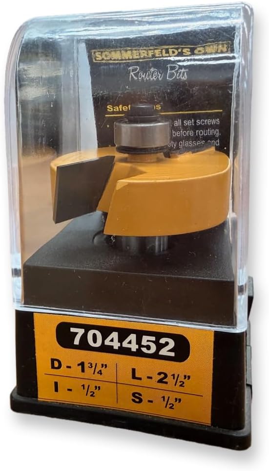 Sommerfeld Rabbeting Router Bit Woodworking Tool 5/8CDE,1-3/4CD,1/2CL,2-1/2OL,1/2SH