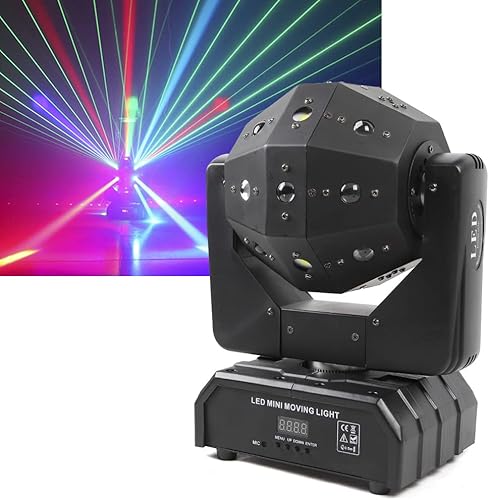 Luz de haz de cabeza móvil 4 en 1 LED RGBW DMX luz estroboscópica de escenario DJ Bar Disco Club Fiesta Etapa Iluminación